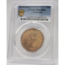AUSTRALIA 1956 . ONE 1 PENNY . PROOF . PCGS PR64